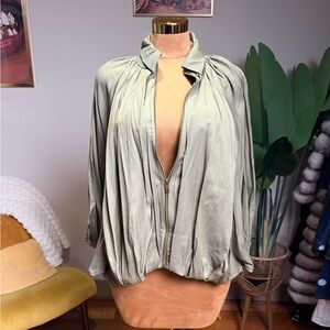 Elegant Women's Olive Green Blouse